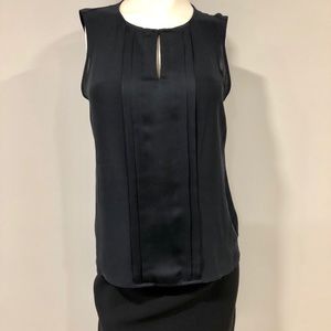Talbots black silk blouse.